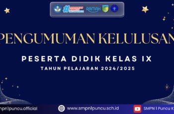 Pengumuman Kelulusan Kelas 9 SMPN 1 Puncu Tahun Pelajaran 2024-2025