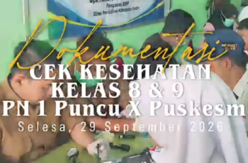 Cek Kesehatan Kelas 8 dan 9 Bersama Puskesmas